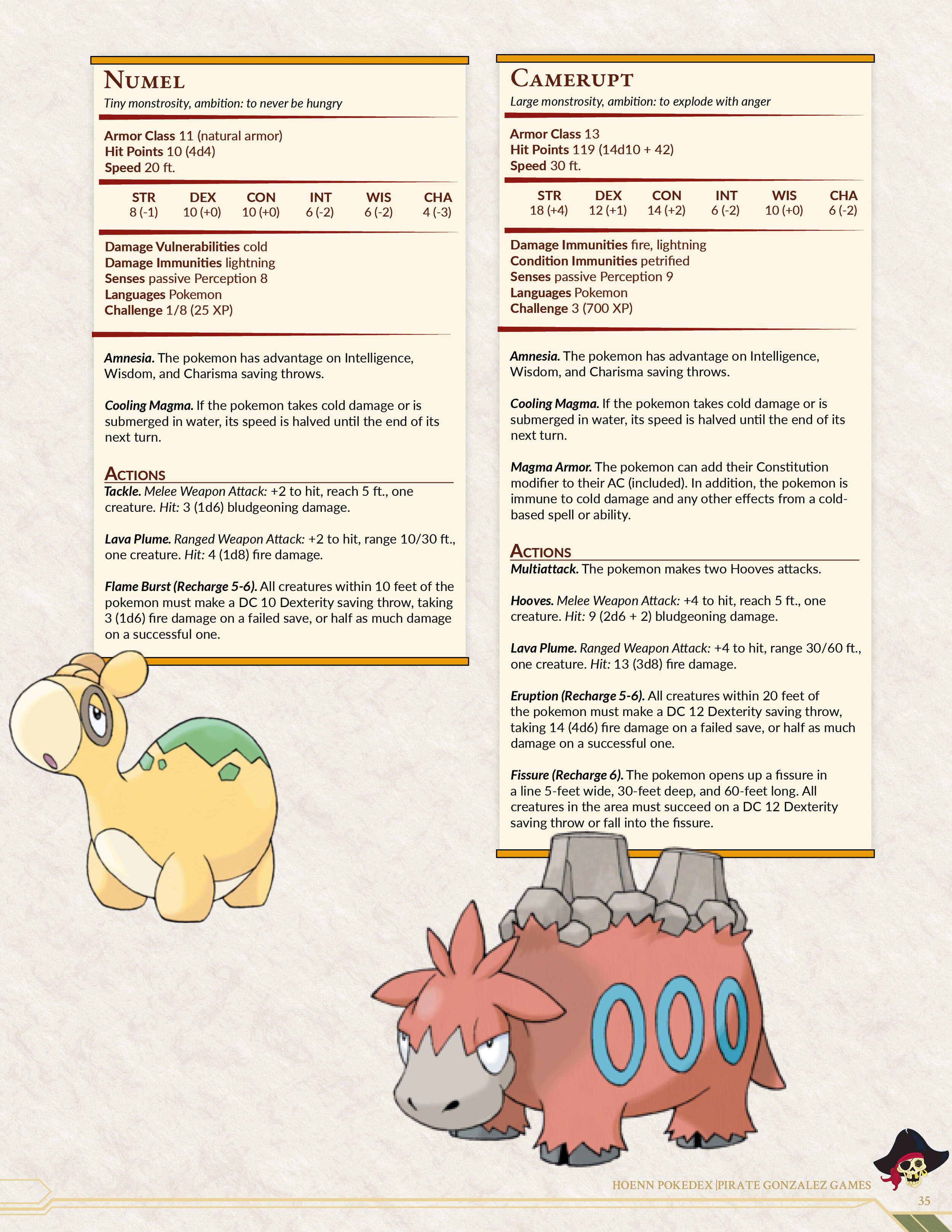 Pokemon Pokedex 5e: Hoenn — Pirate Gonzalez Games