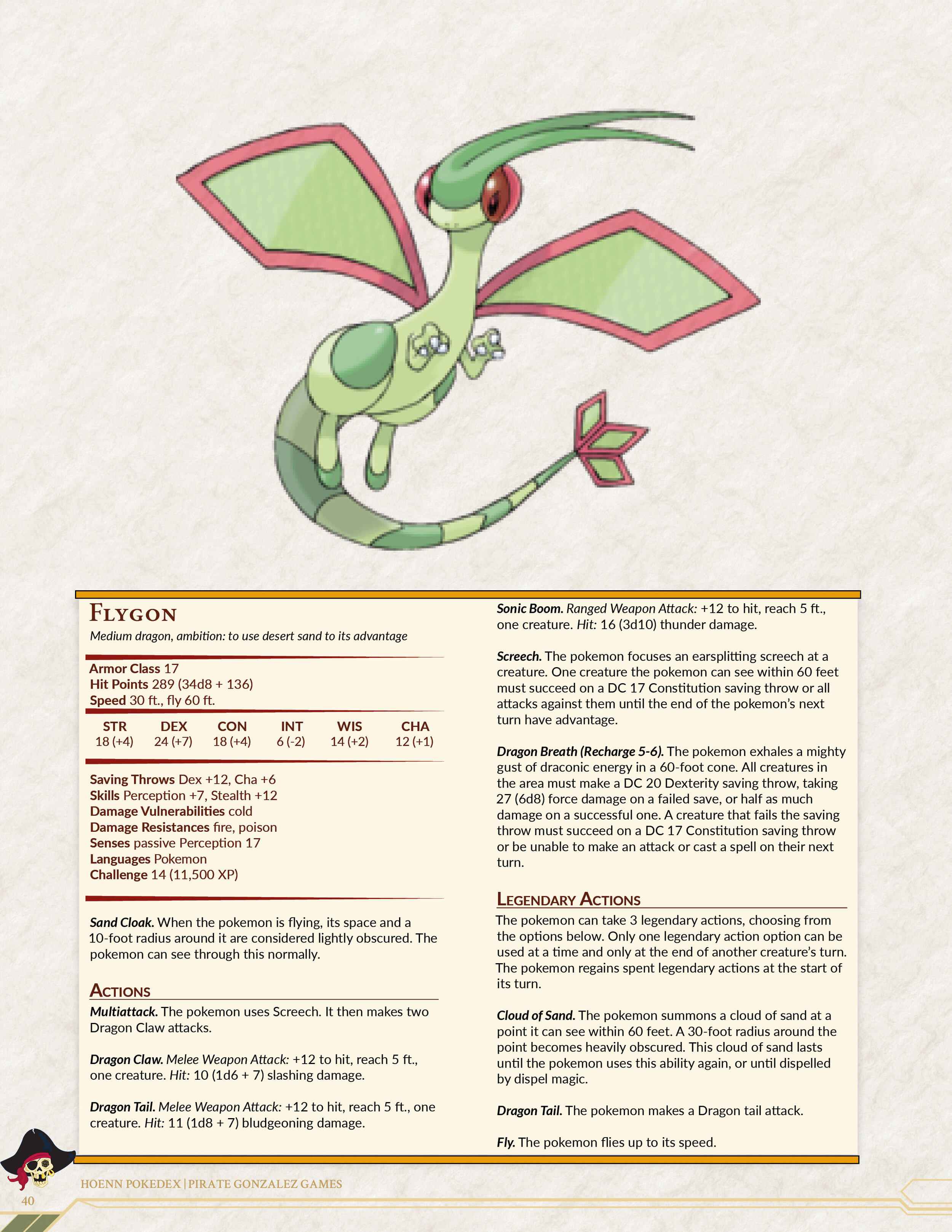 Pokemon 5e Pokedex: Hoenn.