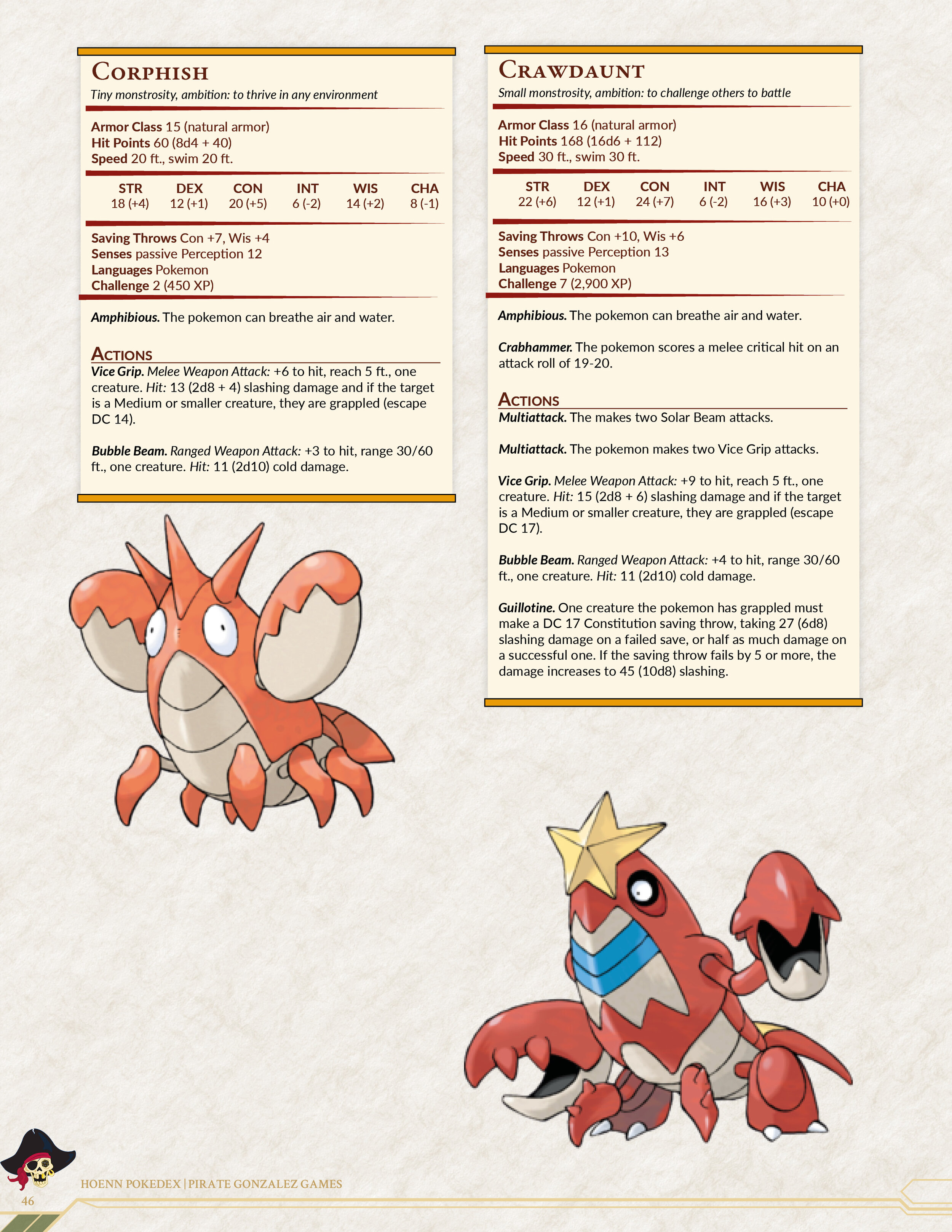 Pokemon Pokedex 5e: Hoenn — Pirate Gonzalez Games