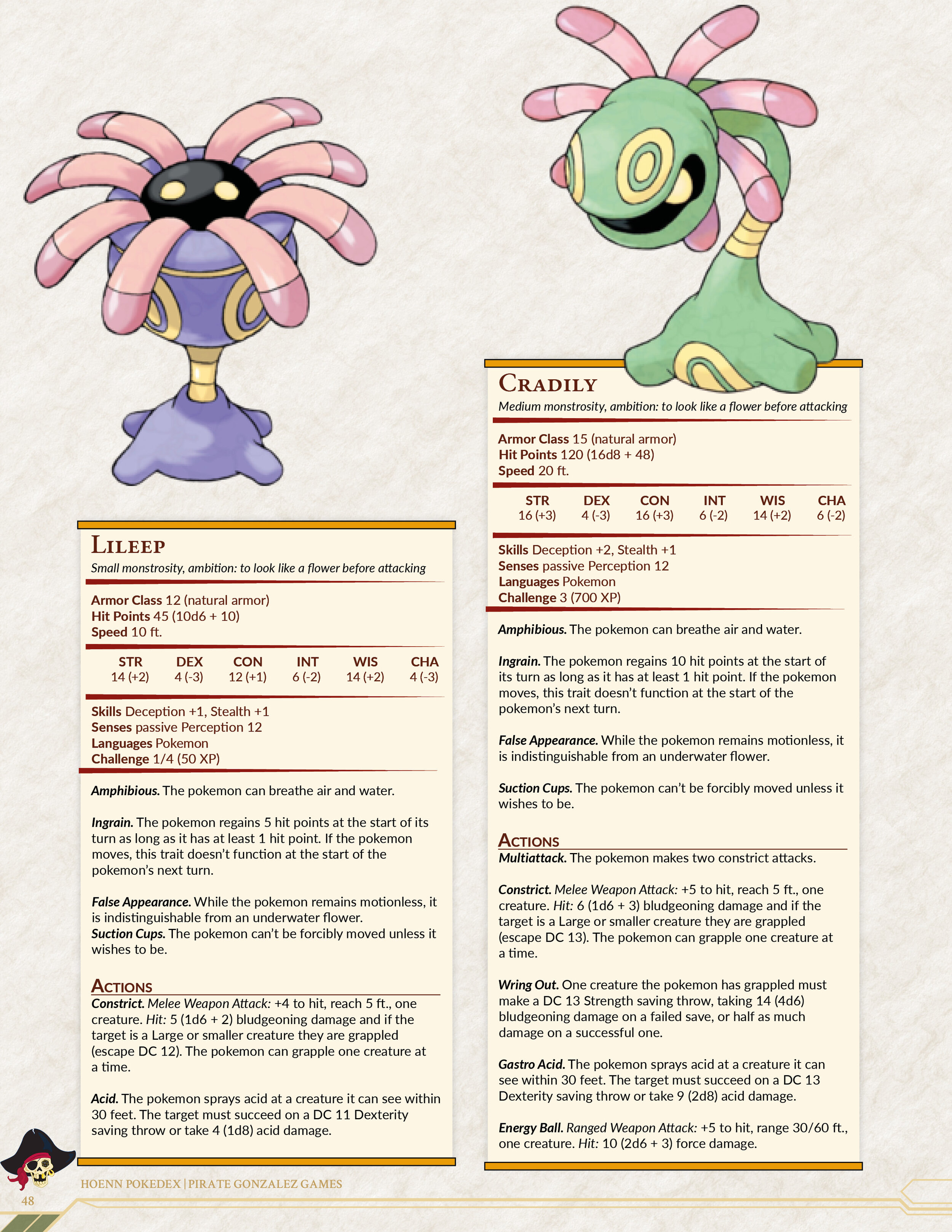 Pokemon Pokedex 5e: Hoenn — Pirate Gonzalez Games