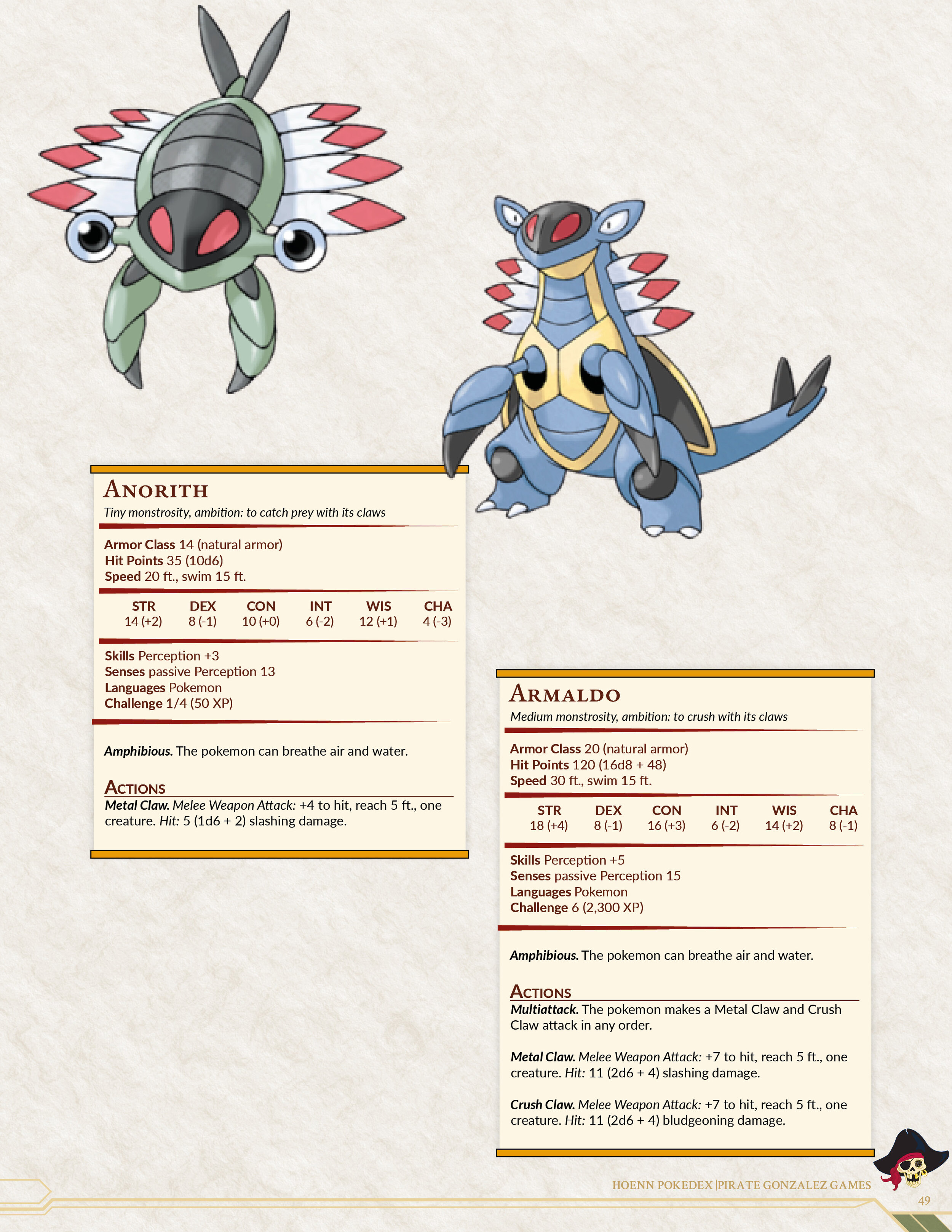 Pokemon Pokedex 5e: Hoenn — Pirate Gonzalez Games