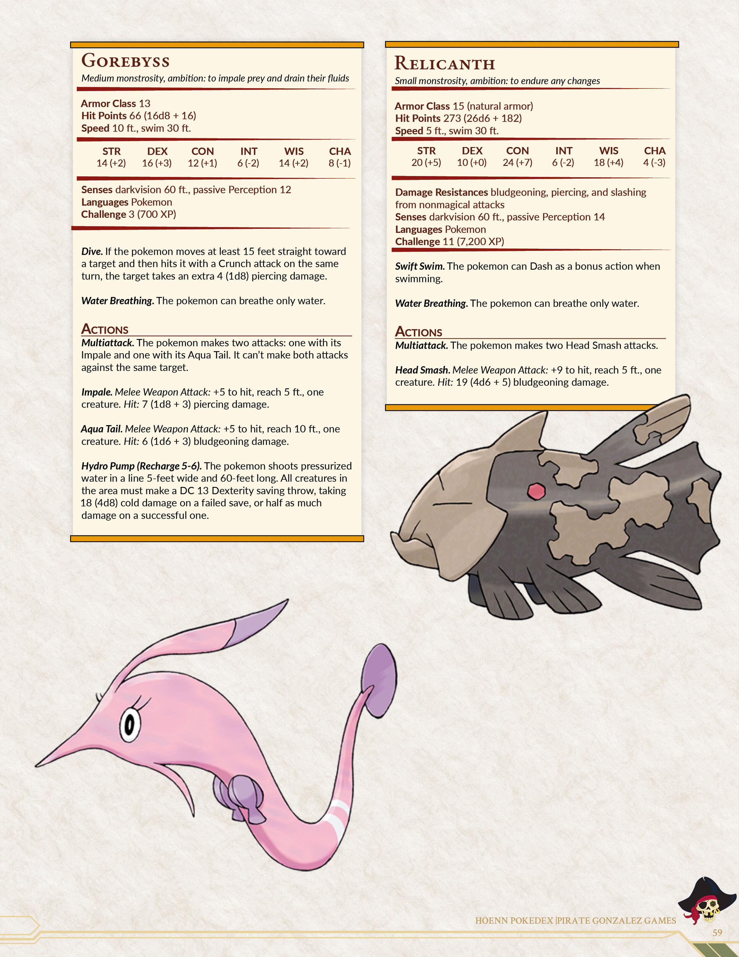 Pokemon Pokedex 5e: Hoenn — Pirate Gonzalez Games