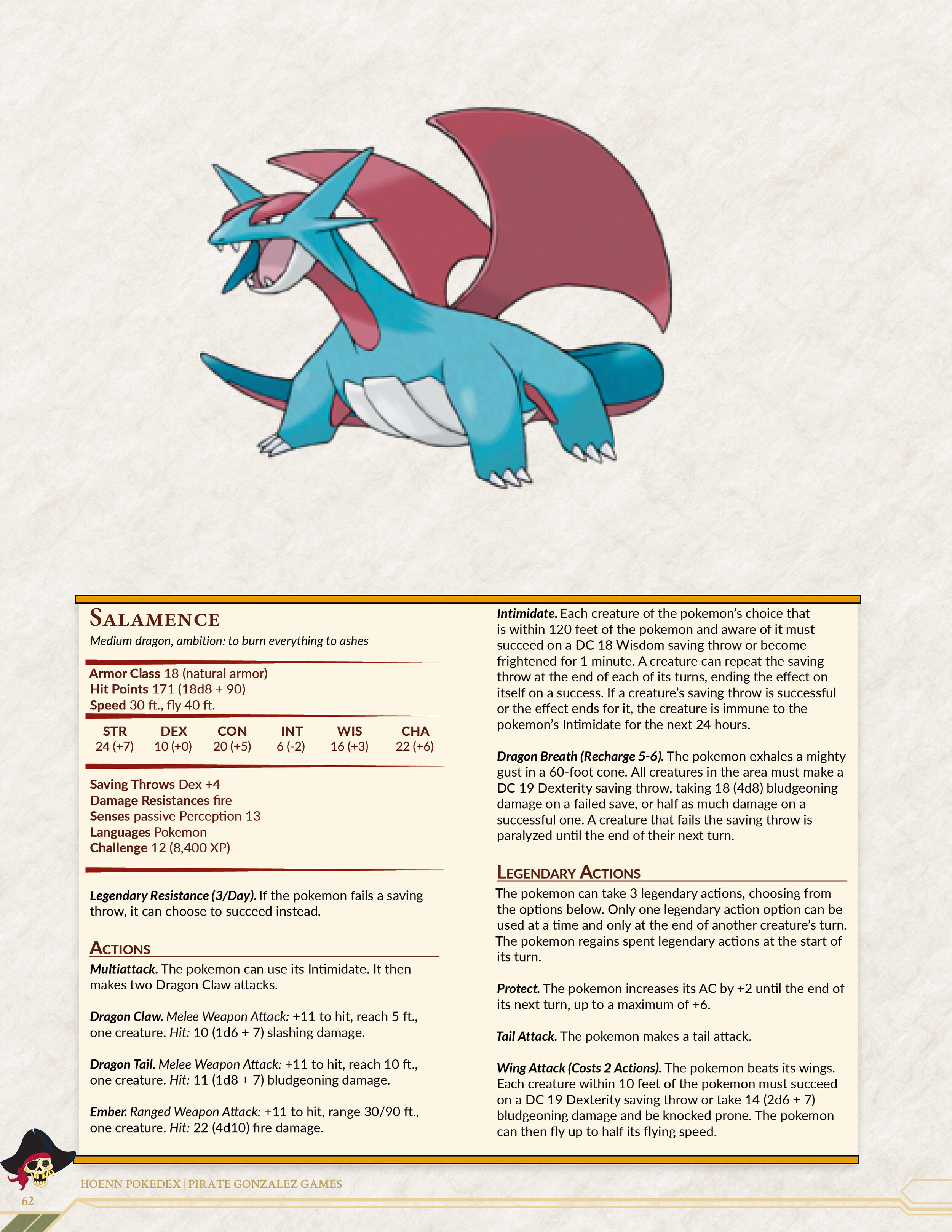 Pokemon 5e Pokedex: Hoenn — Pirate Gonzalez Games