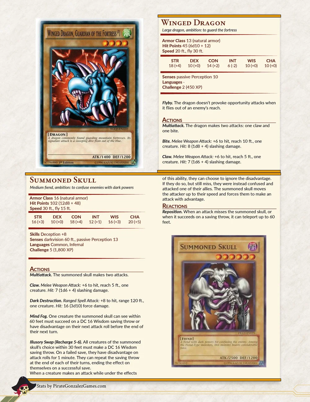Yu-Gi-Oh 5e  Pirate Gonzalez Games