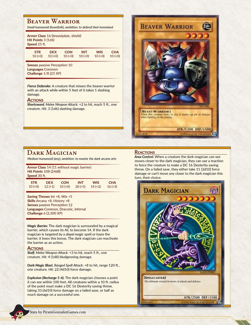 Yu-Gi-Oh 5e  Pirate Gonzalez Games