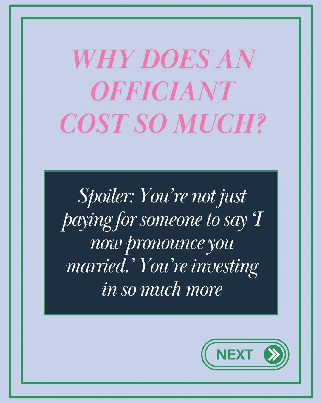 “Wait, why does an officiant cost that much?”
Totally fair question. Especially when it looks like they just show up and talk for 20 minutes. But here’s the truth:
You’re not just paying for someone to say “I now prono