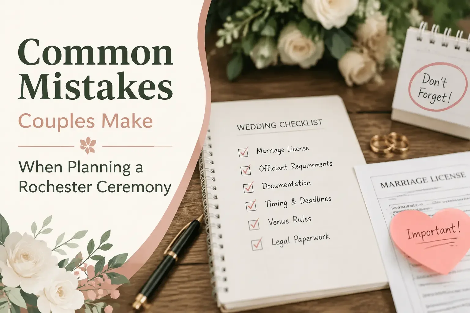Common Rochester Wedding Planning Mistakes to Avoid