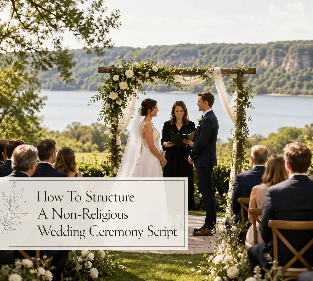 Non-religious wedding ceremony script structure in New York