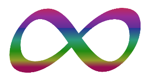 Rainbow infinity sign for Autism