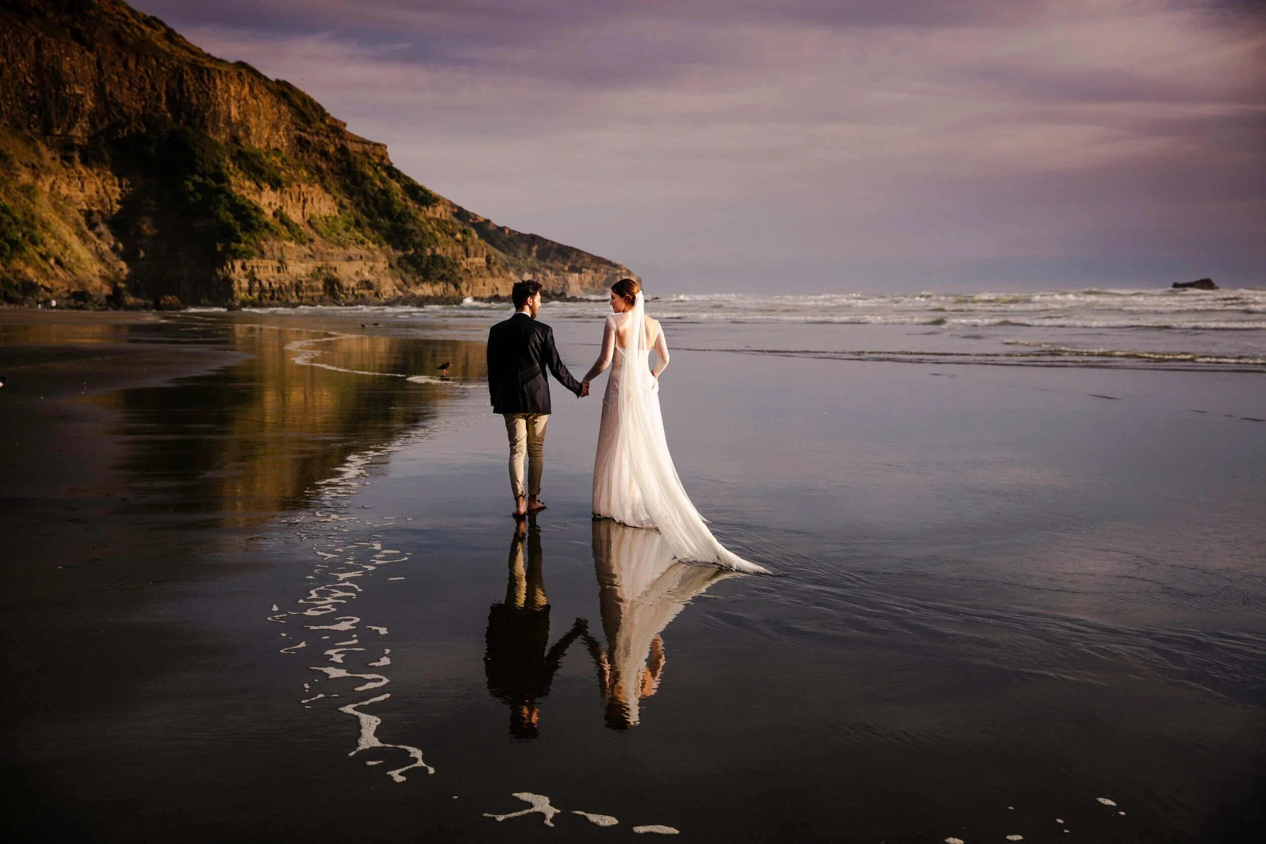 Take a stroll with Me - Muriwai Beach Sunset Auckland NZ