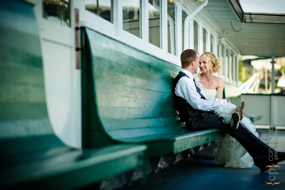 seattle wedding photograph on the MV Skansonia
