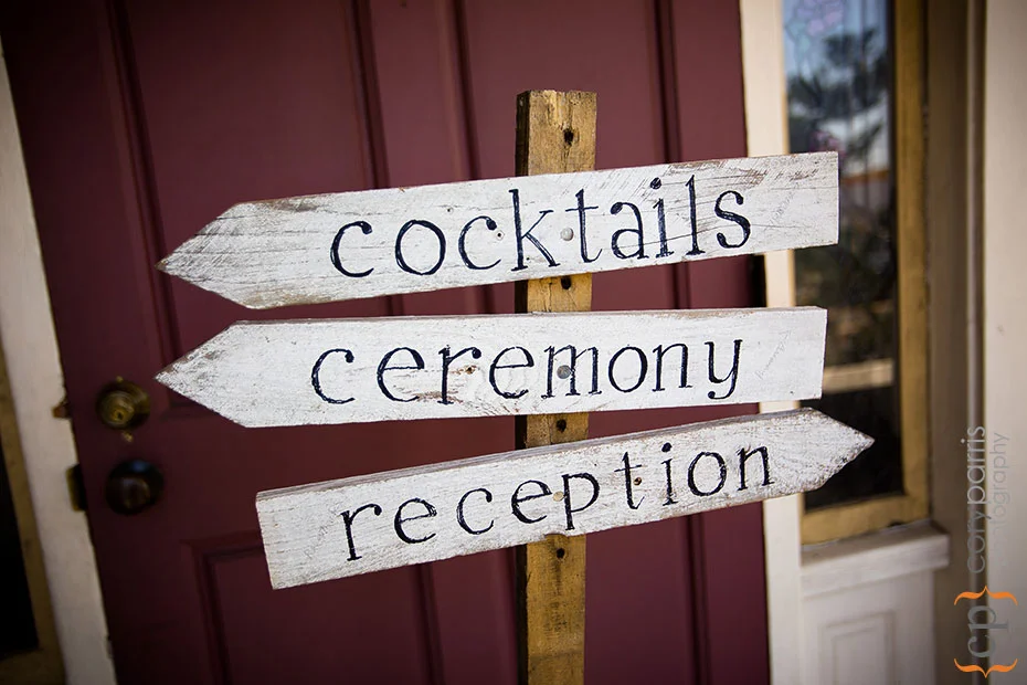 wedding directional sign homemade