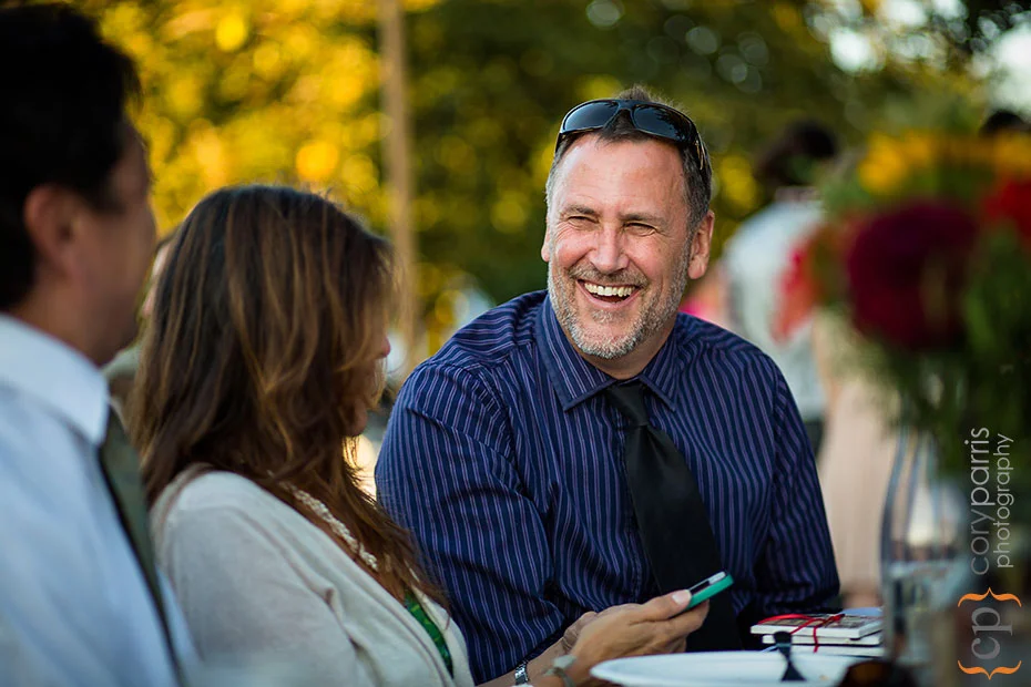 wedding guest candid portrait