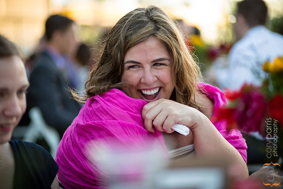 wedding guest candid portrait