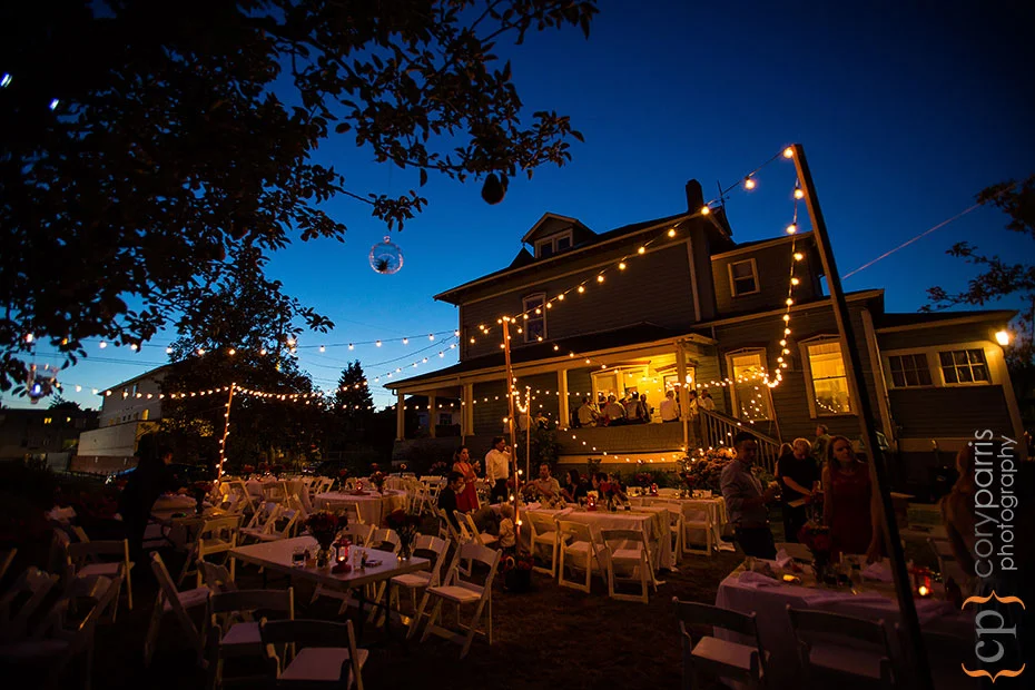 Beacon Hill wedding venue at night