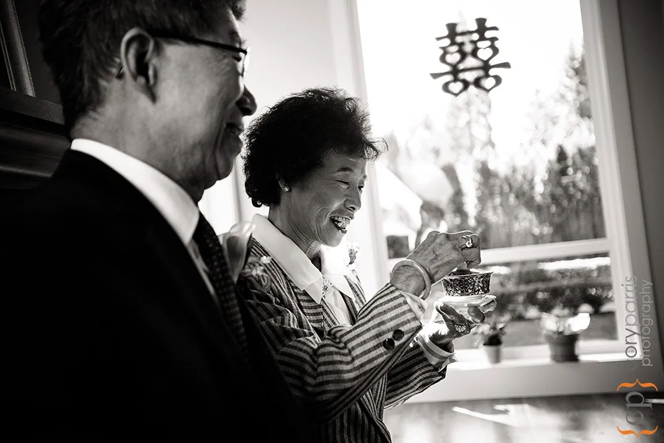 mother of the groom during tea ceremony