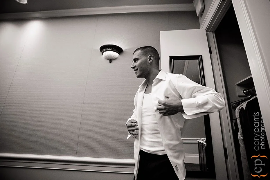 groom getting ready
