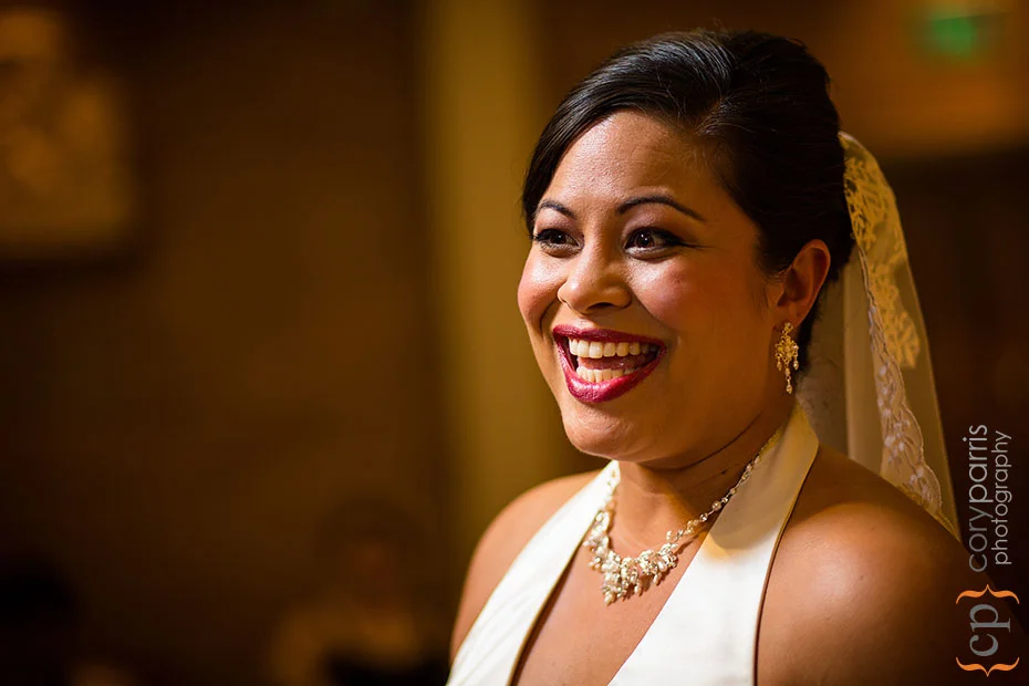 bride with big smile
