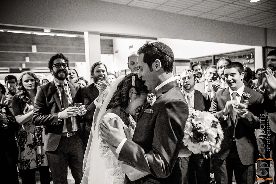 bride and groom see each other for the first time