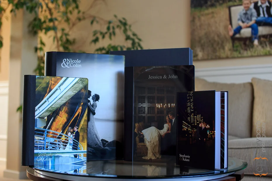 Wedding albums of many sizes