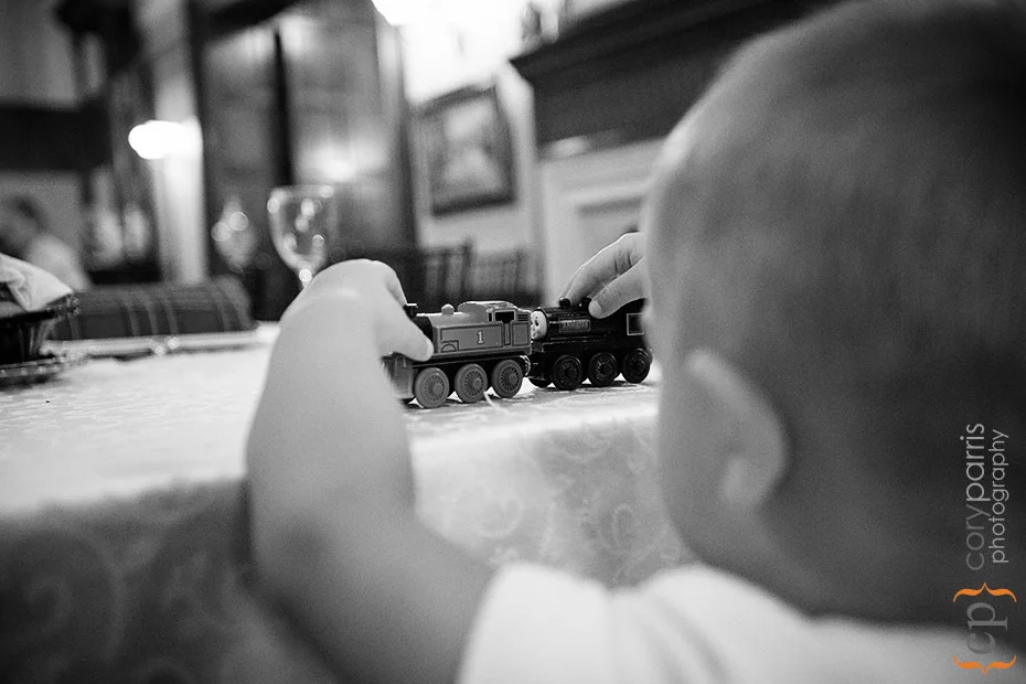 Little boy and a train