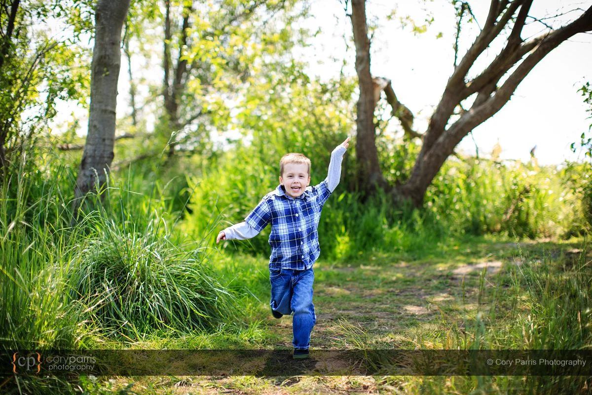 Little boy running