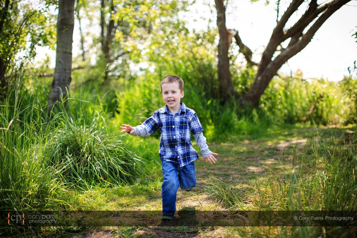 Little boy running
