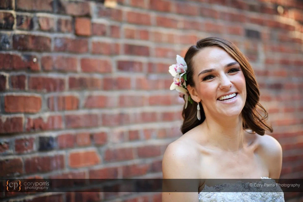 Occidental Park wedding portrait