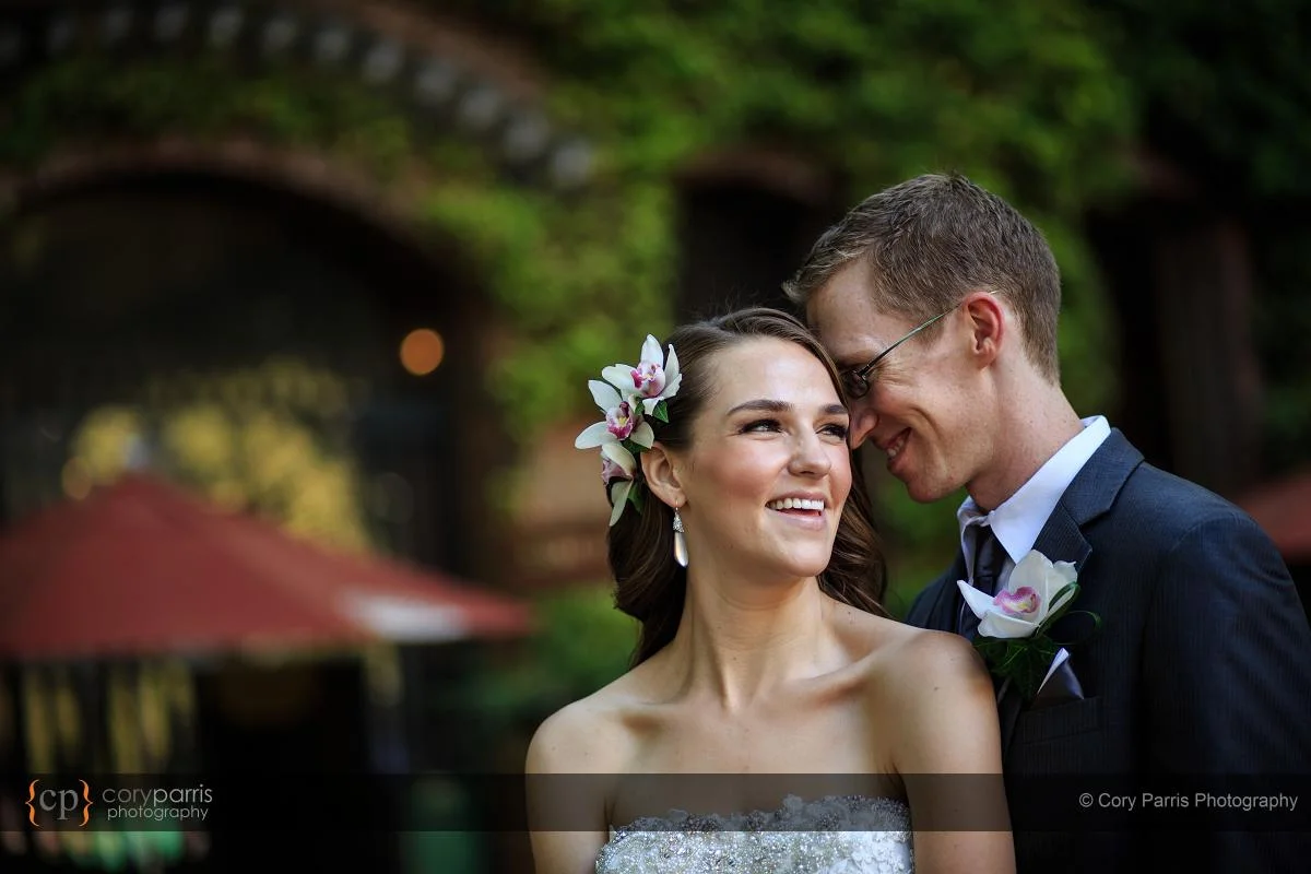 Occidental Park wedding portrait