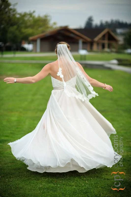 Beach wedding portrait