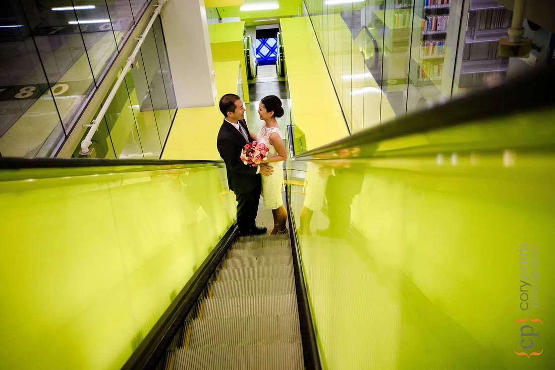 Seattle Library Wedding Photography