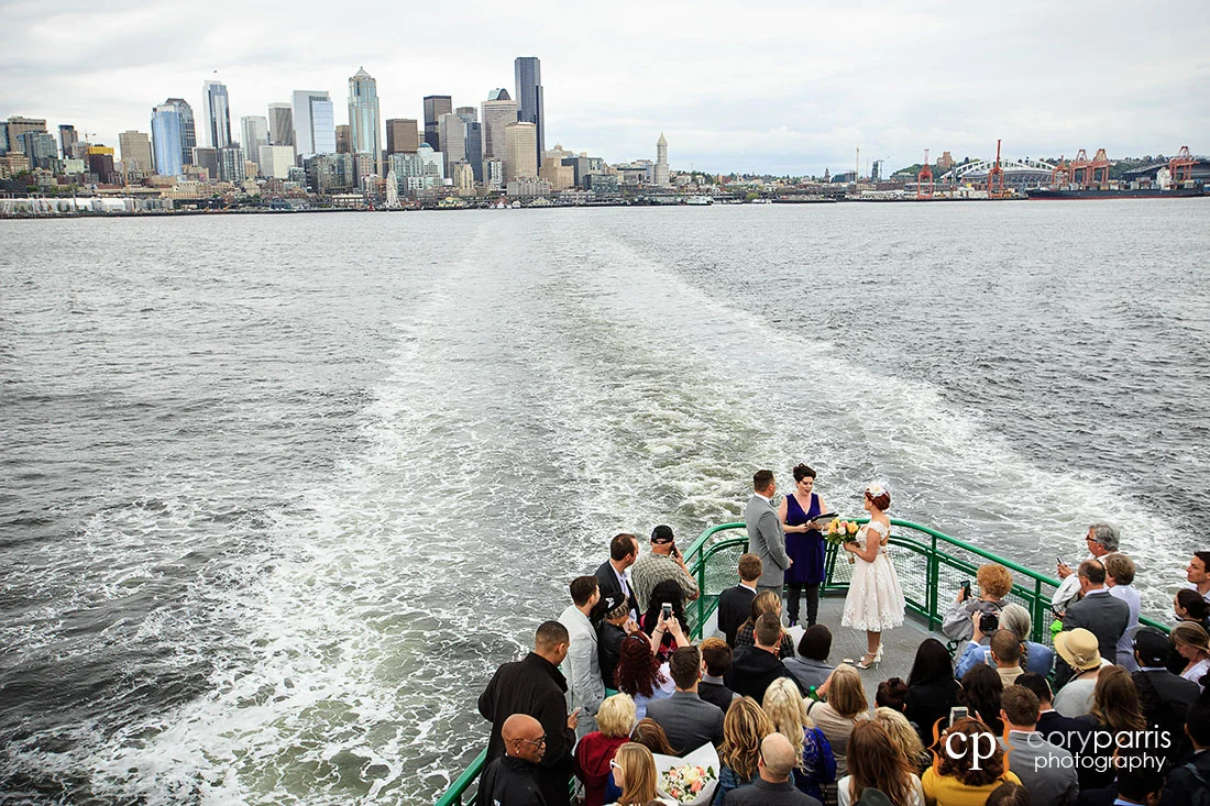 Ferry wedding in Seattle