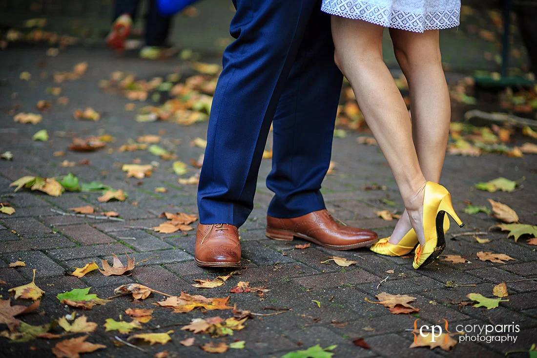 Yellow wedding shoes!