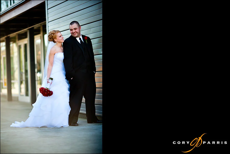 bride and groom portrait taken by the bus station in renton