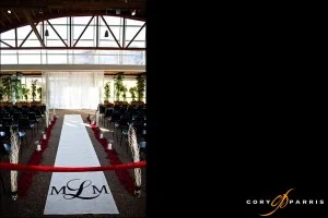 the wedding setup at the spirit of washington event center