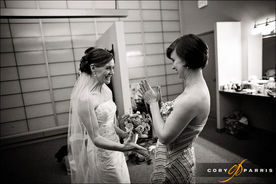 excited bride just before the wedding by seattle wedding photojournalist cory parris