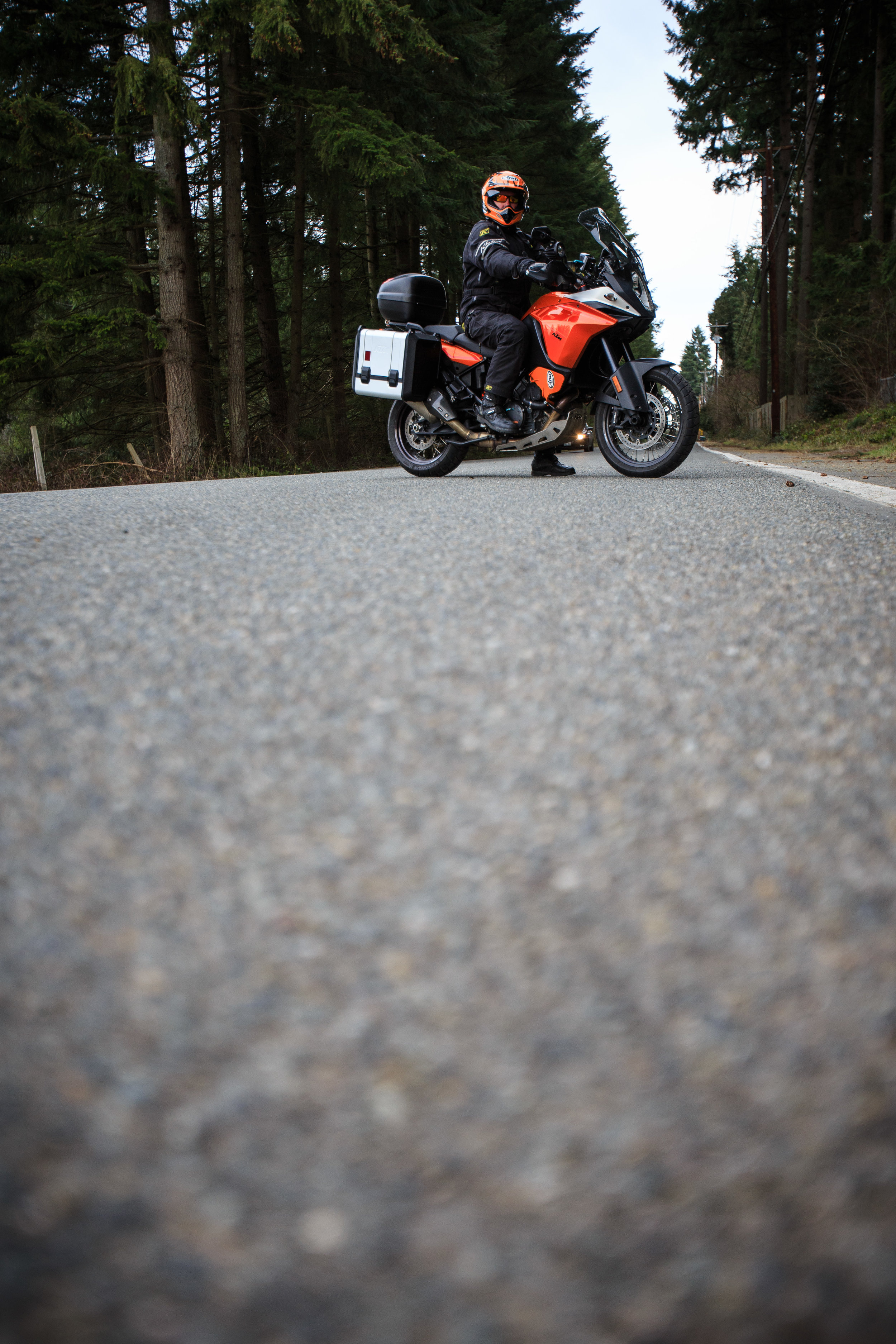 Motorcycle editorial portrait