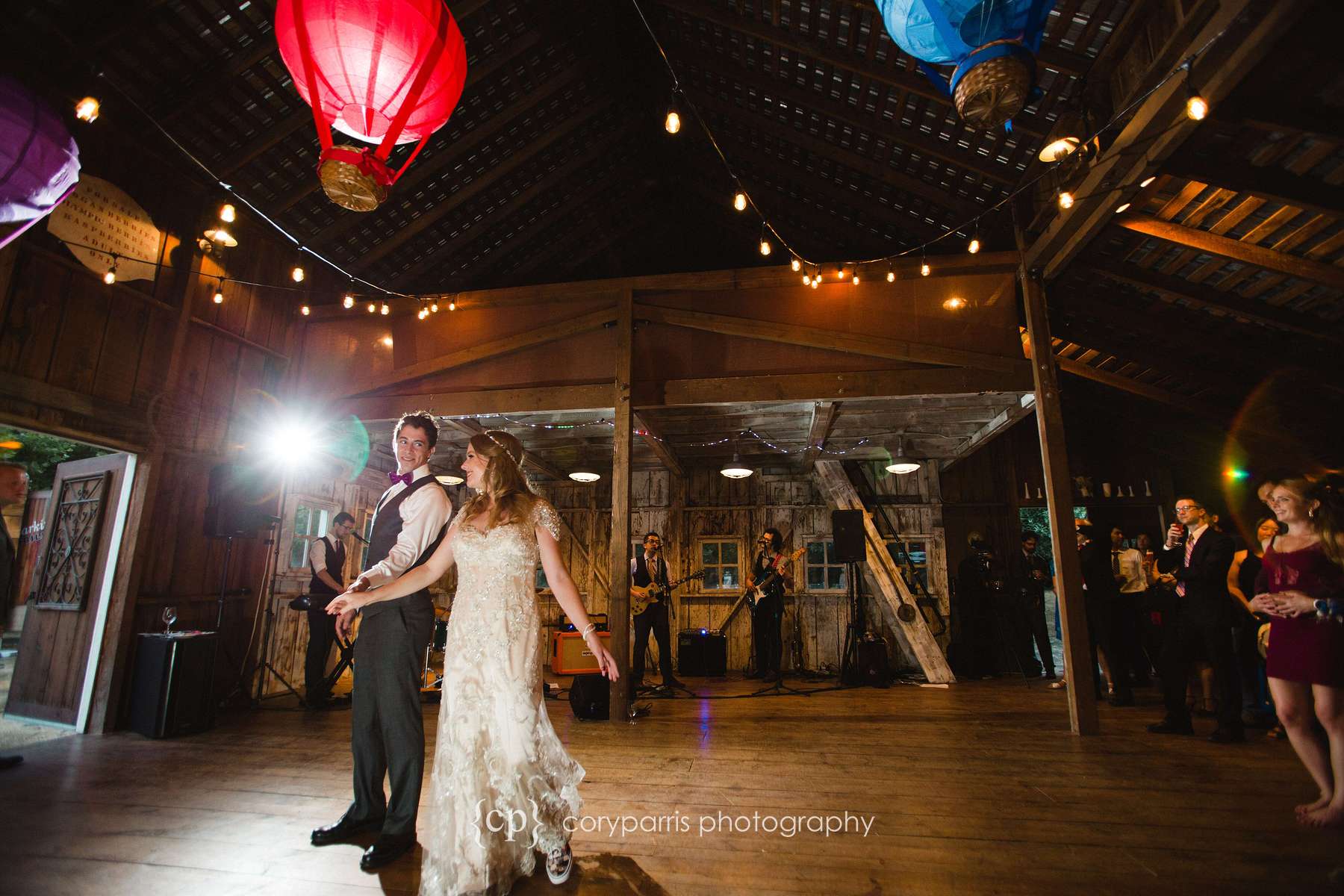  First dance inside the barn at Storybook Farm in Redmond. 