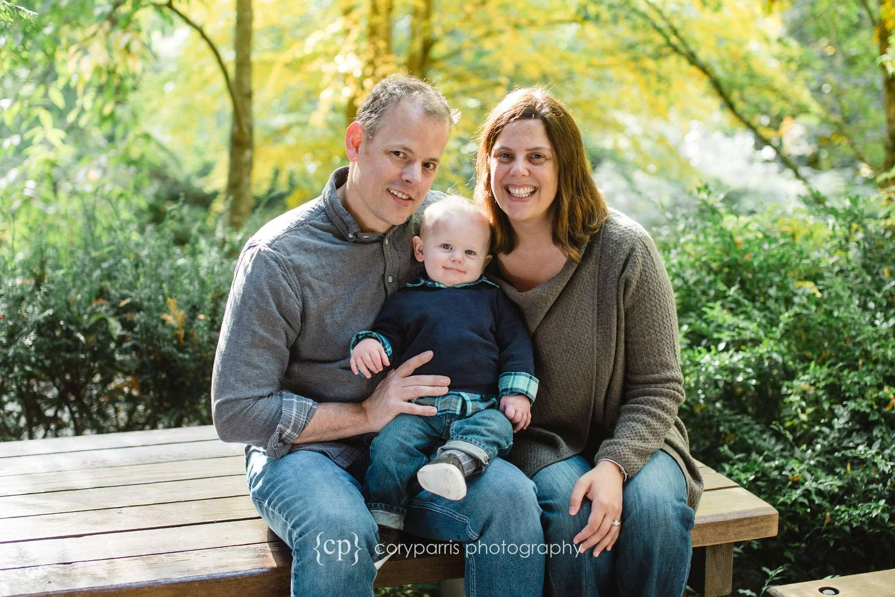 Fall family portraits at Bellevue Botanical Garden