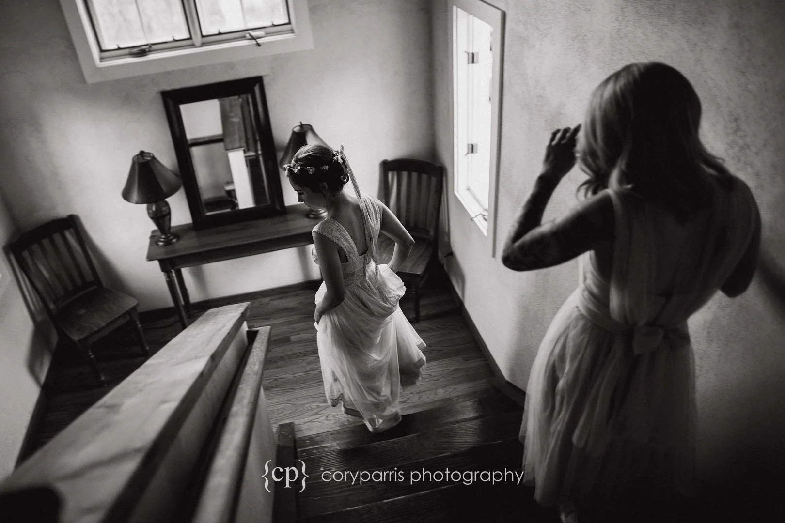 Bride getting ready at DeLille Cellars wedding