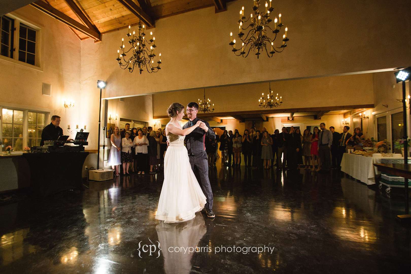 First dance at DeLille Cellars Chateau