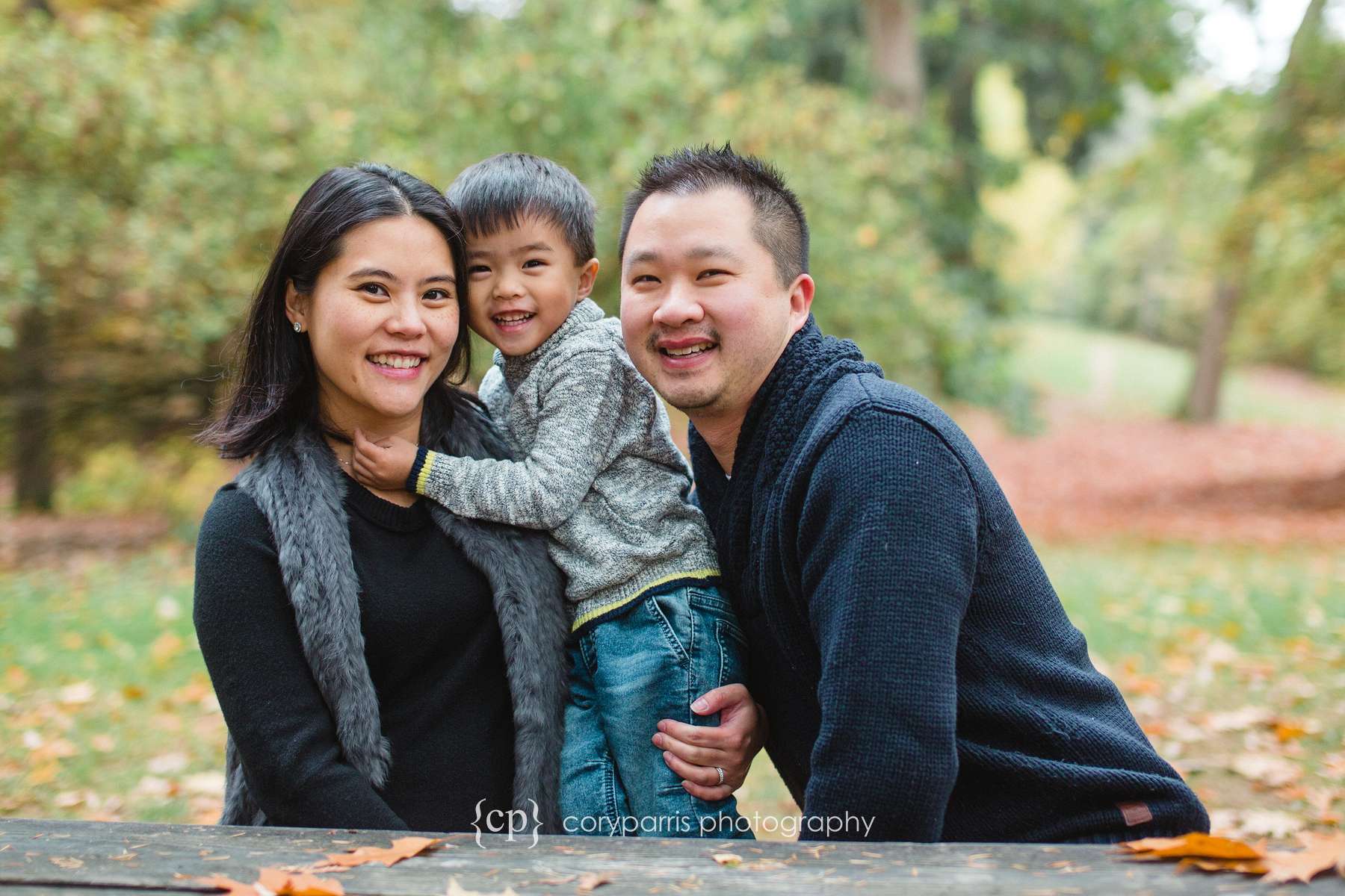 Family portraits at Washington Park Arboretum