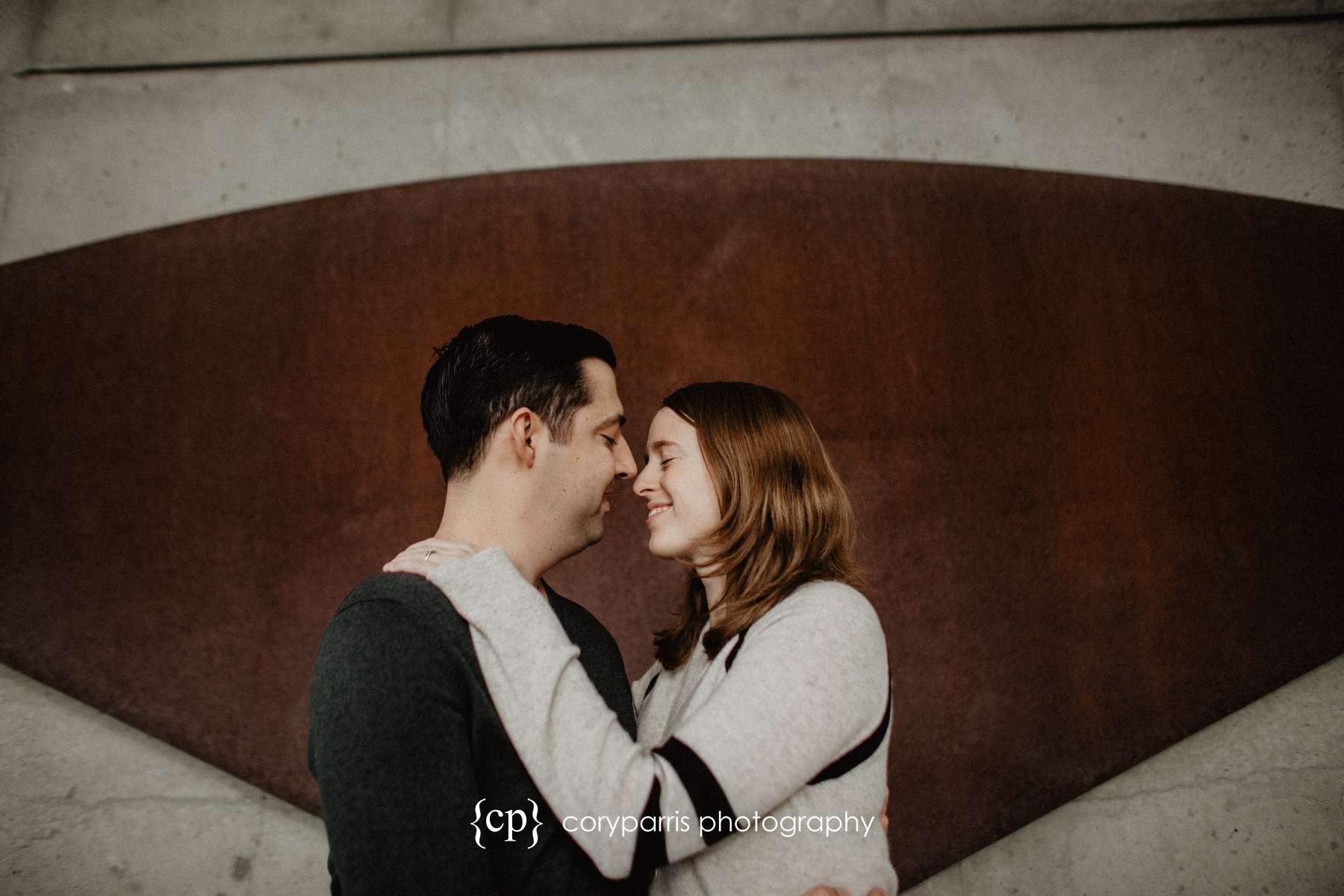  Engagement portrait at the Olympic Sculpture Park in Seattle 