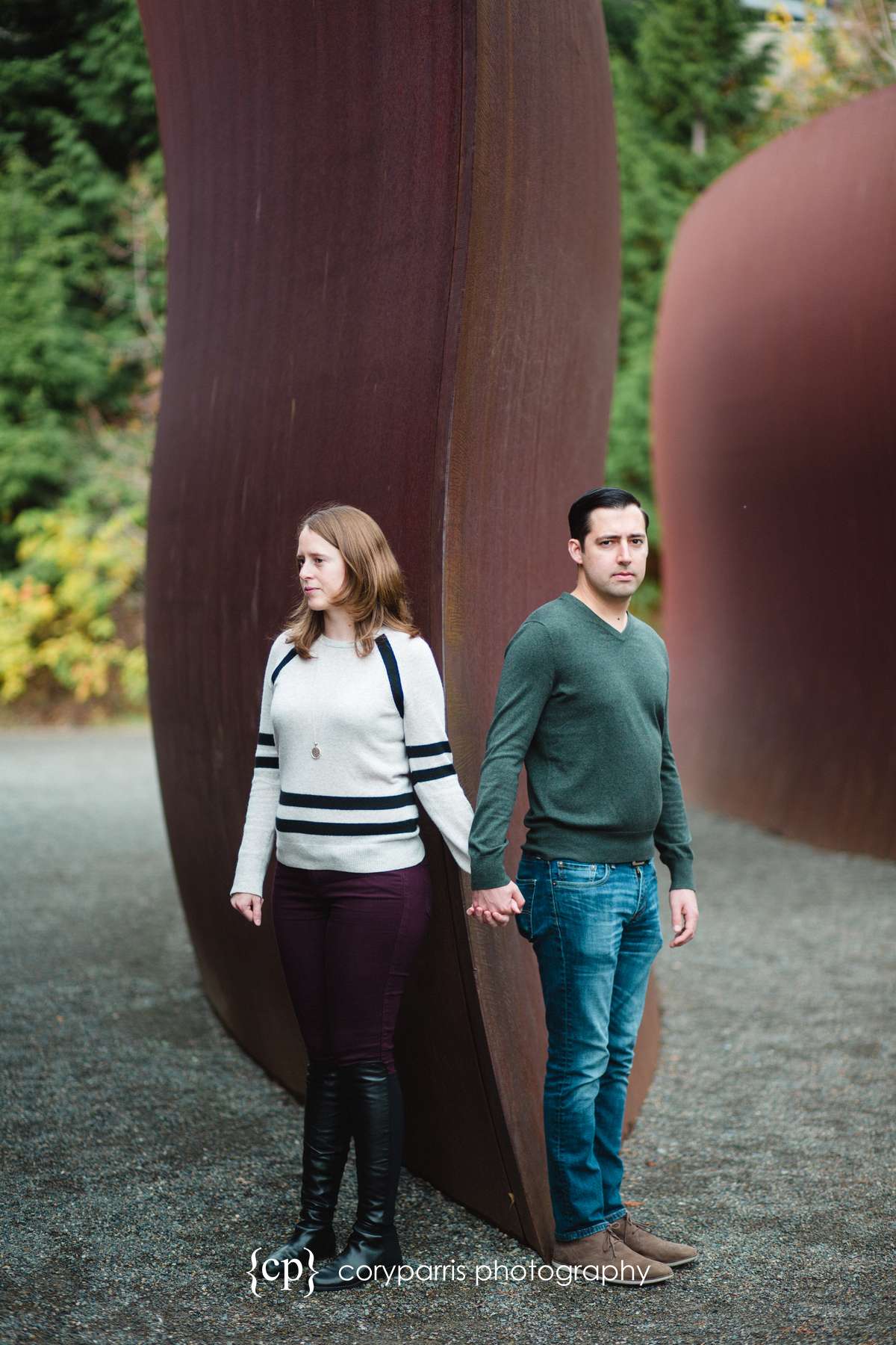 Olympic Sculpture Park Engagement Portrait