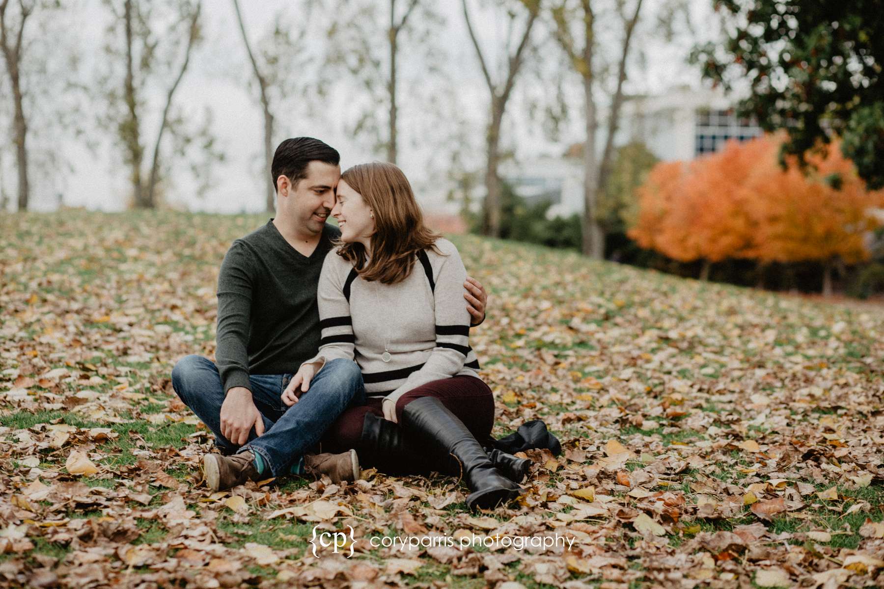 Cute couple engagement portraits in Seattle