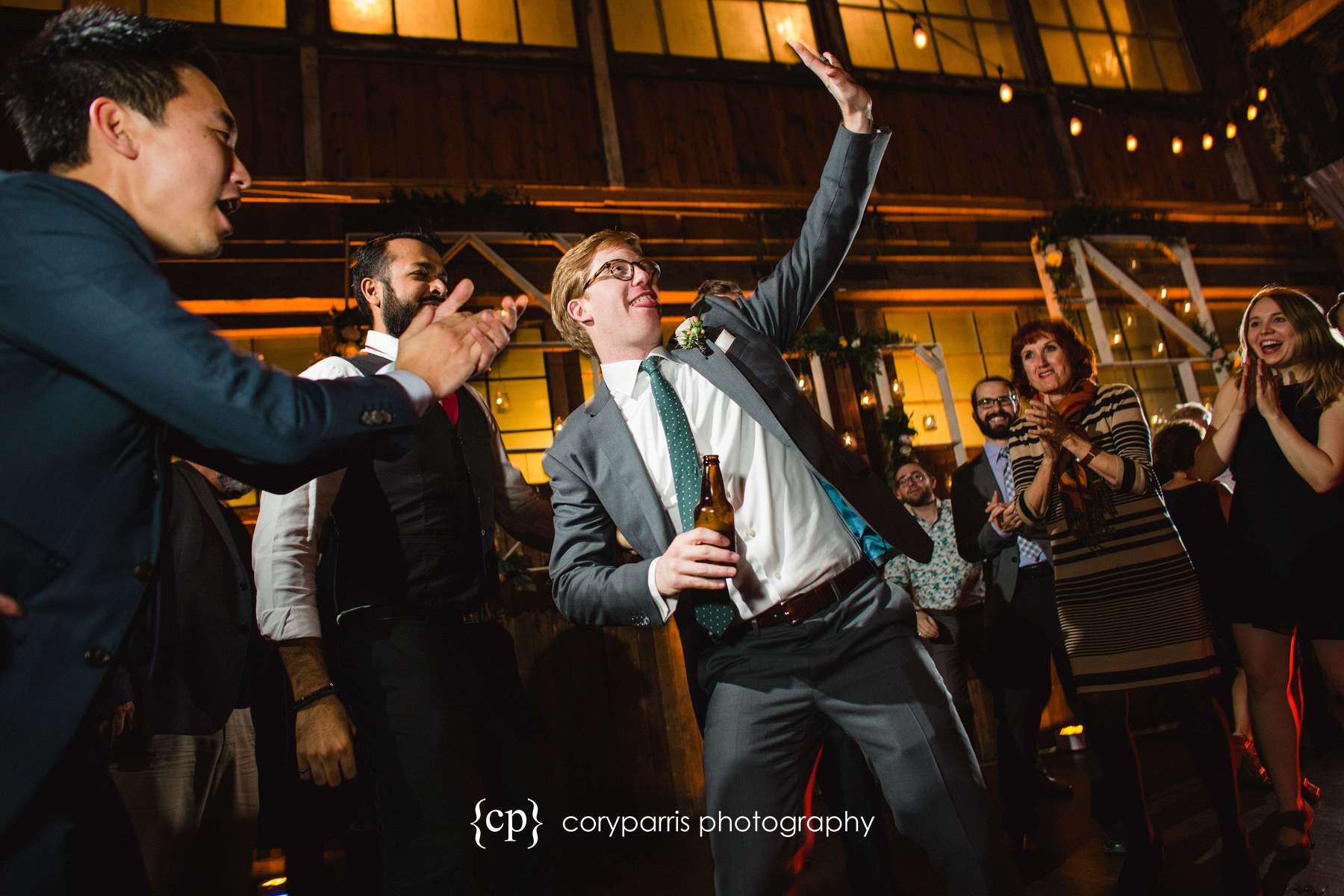 Groom getting down at SODO Park