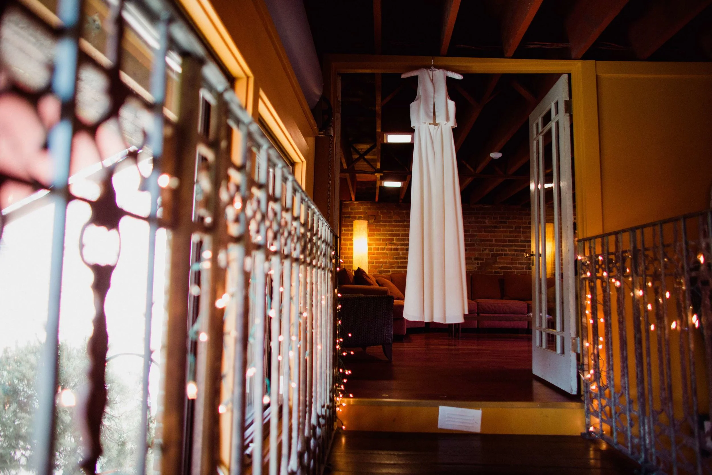 Dress hanging Wedding Photography Seattle photographer