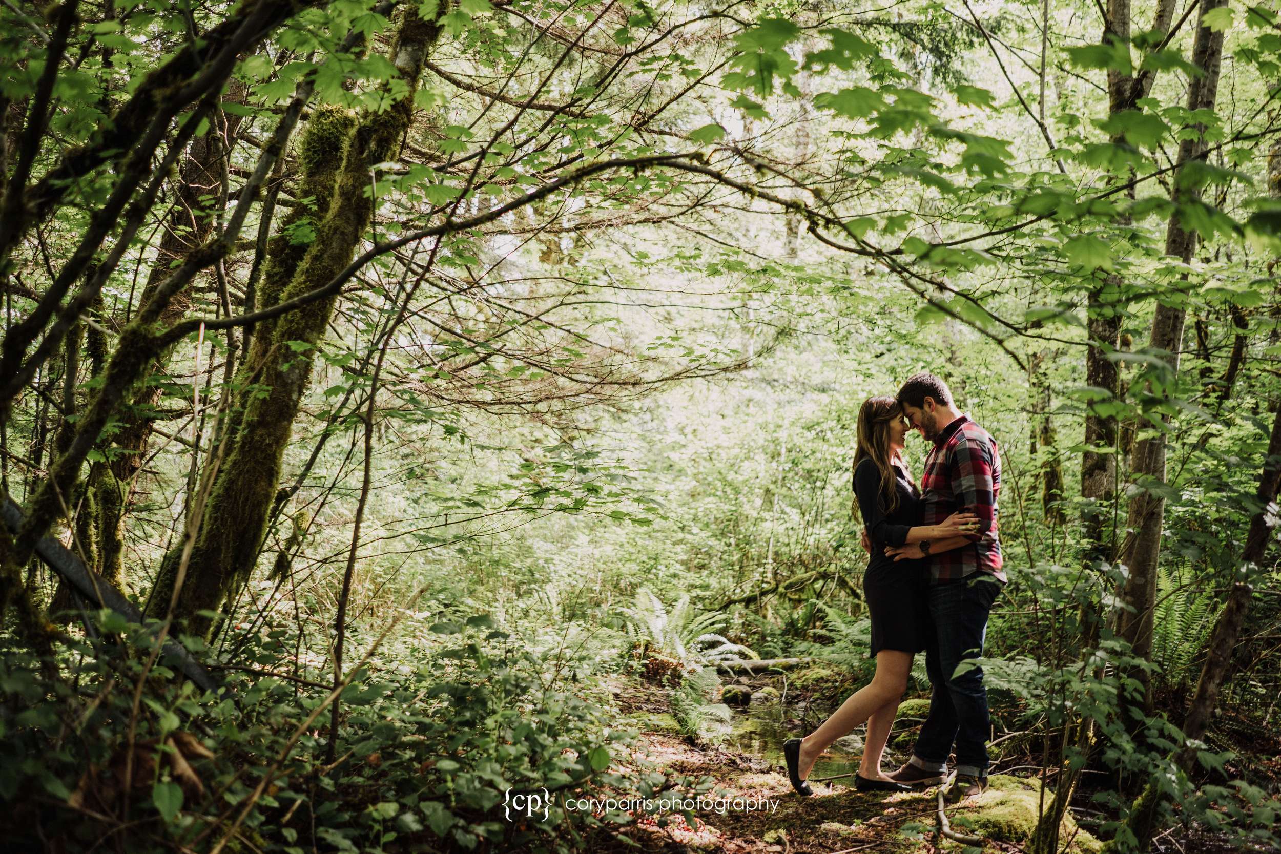 Couple portrait in the woods