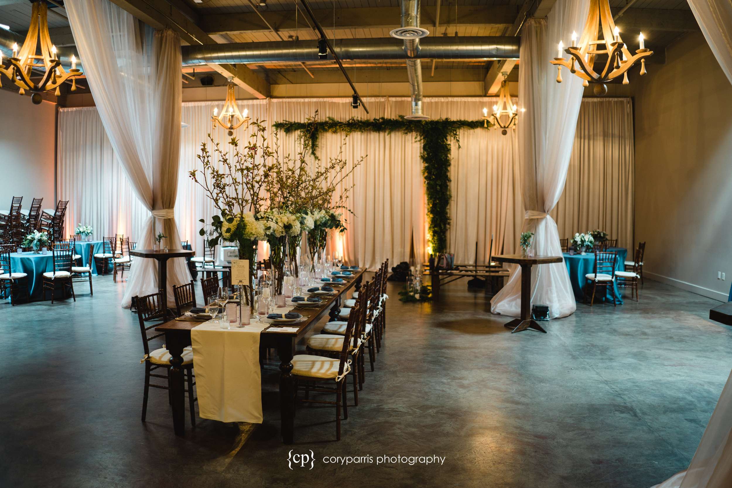 Long table setup at The Foundry