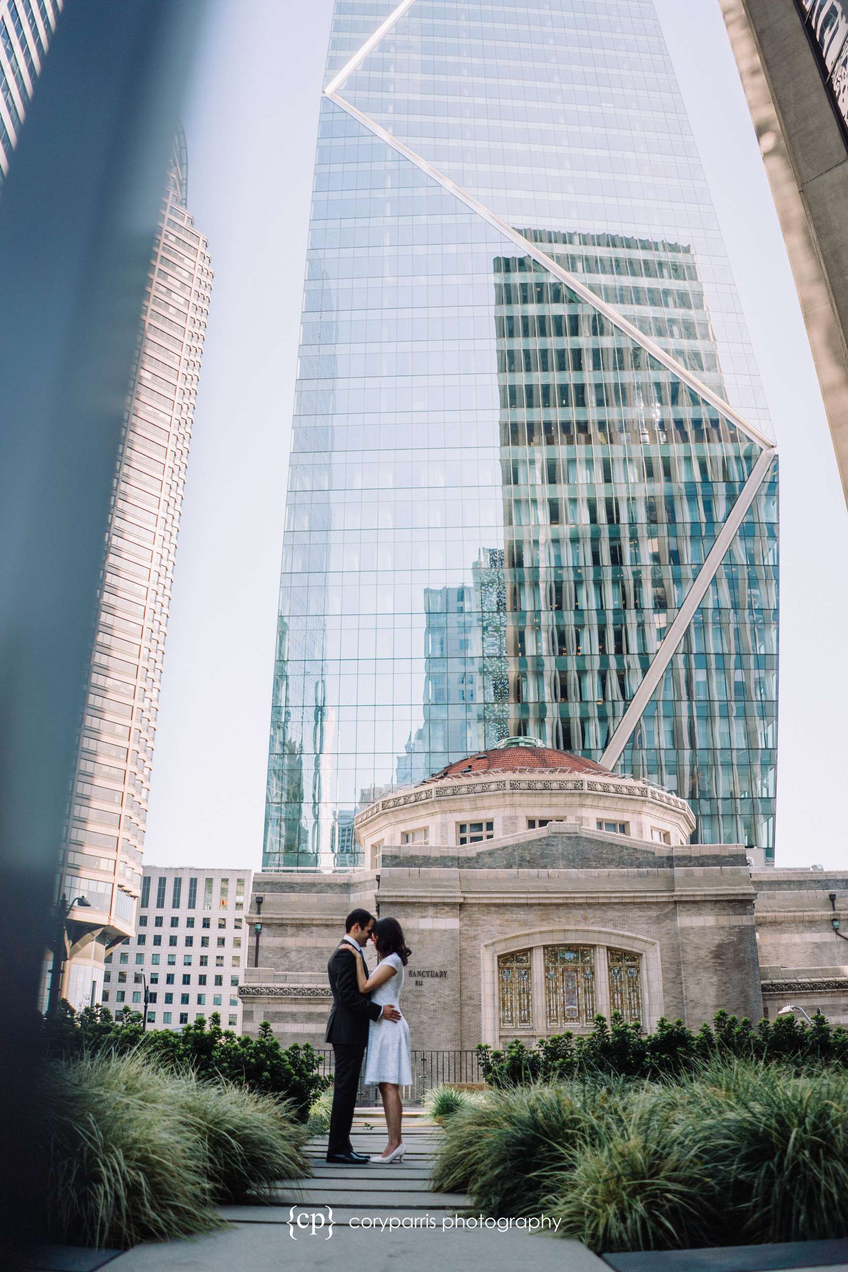 Wedding portrait downtown Seattle